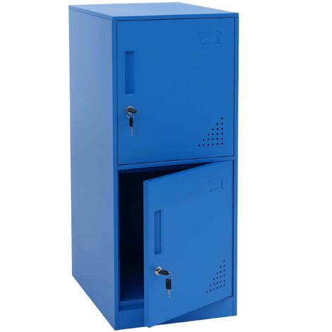 Armario metálico con 2 puertas 90x38x45 cm azul 040008946 (1/5)