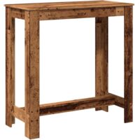 Mesa auxiliar multifuncional de bar 102 x 50 x 103,5 cm madera de ingeniería marrón DEC036503