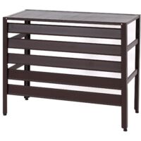 Cubierta exterior de aluminio marrón para aire acondicionado con estante 73 x 90 x 38 cm 040010235