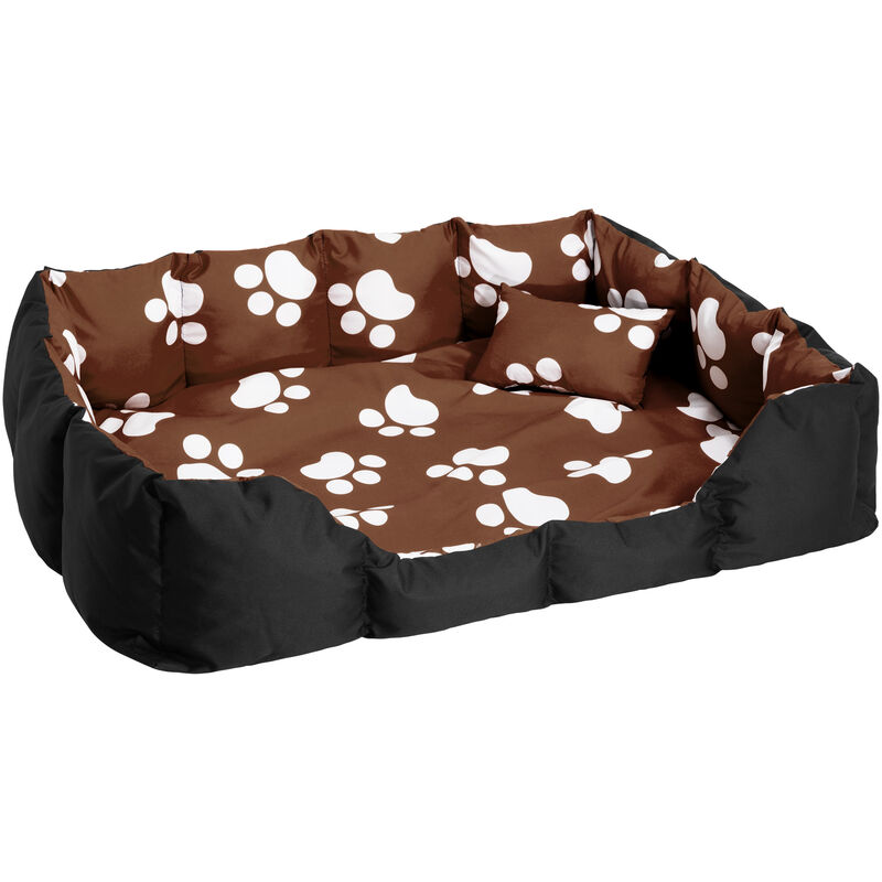 Cama para perros de poliéster - colchón para perros, sofá para mascotas con almohada, cuna mullida para perros con cojín