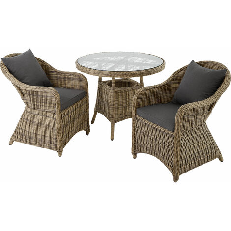 Conjunto de y aluminio lujoso compuesto de sillones y mesa - mueble de exterior
