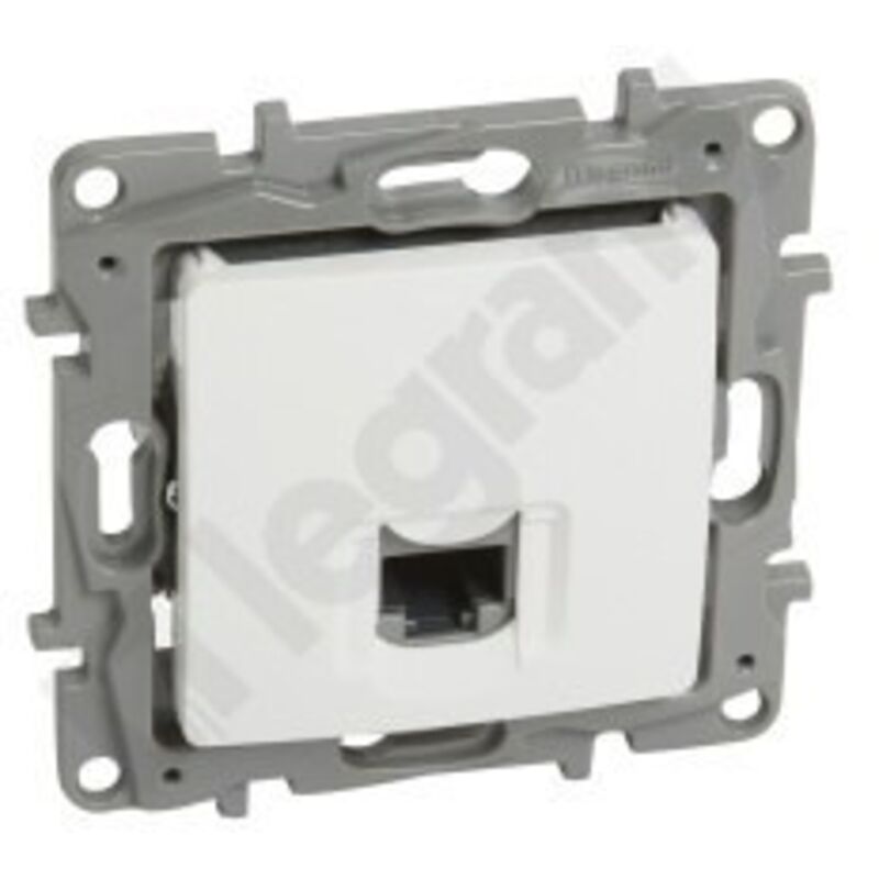 Prise simple RJ45 CAT 5 UTP blanche NILOE