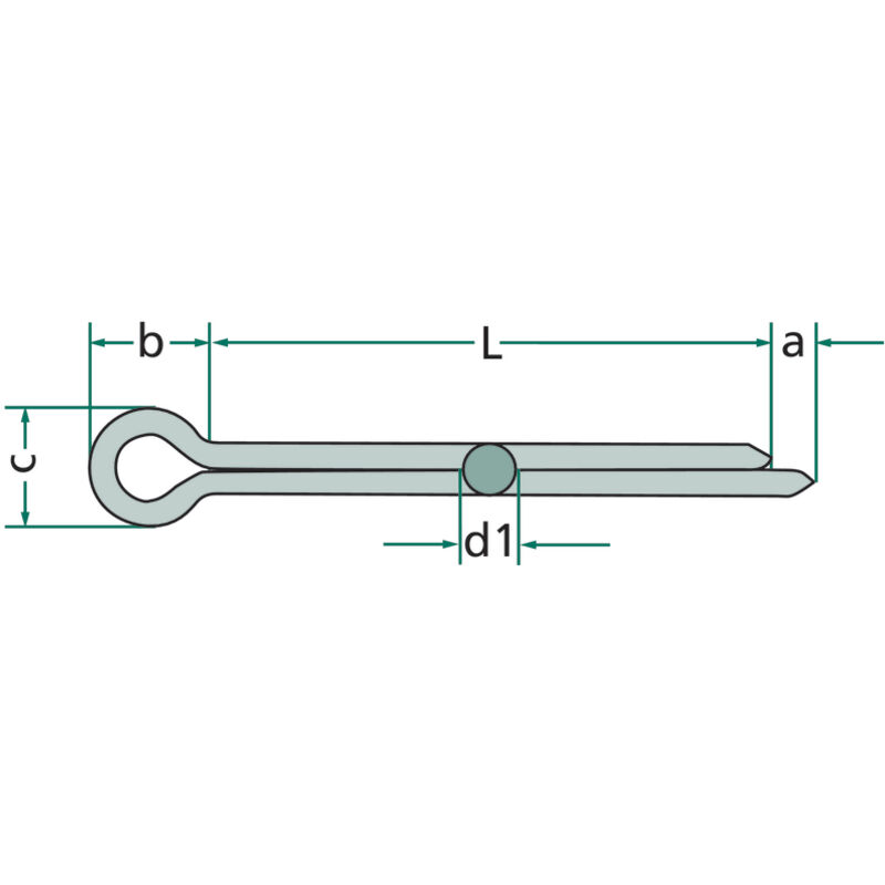 Goupille Fendue Acier zingué 4X40-1 pièce Leroy Merlin