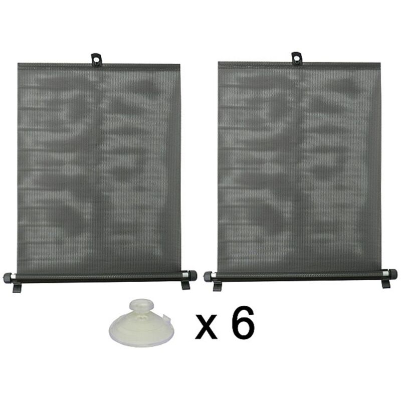 KOZEEY Stores Enrouleurs Vitres Voiture Rétractables 2 Pièces - Pare-Soleil Pour Voitures SUV Camions