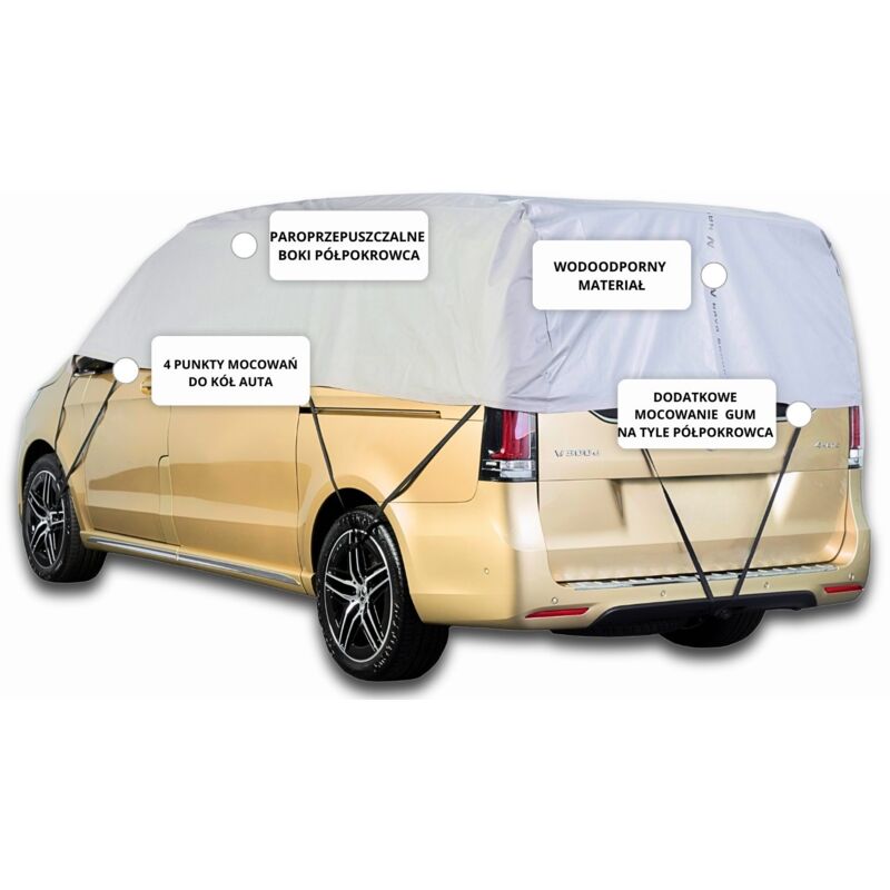 SUMEX Housse Protection Voiture Extérieure Polyester 400x160x120cm - Résistante à L'Eau Et Respirante