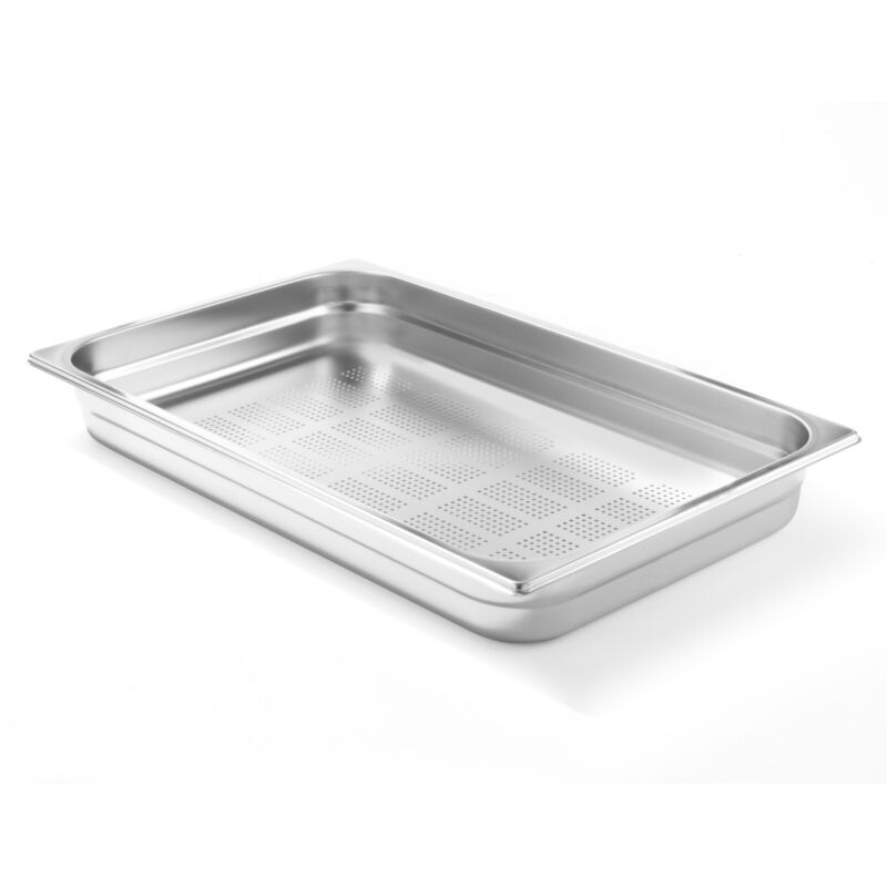 Produktbild von GN1/1 Gastronorm-Schüssel Aus Edelstahl – 530x325x65 Mm, Gelocht