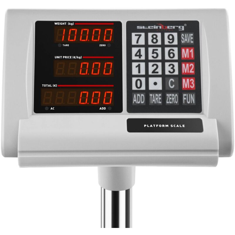 Steinberg Systems Balance De Table Professionnelle SBS-TW-6 – 6 Kg / 0,2 G – Écran LED – Plateau Inox 21x27 Cm – RS-232