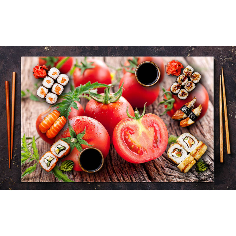 Planche De Cuisine En Verre Trempé Tulup 80x52 Cm – Motif Cerises
