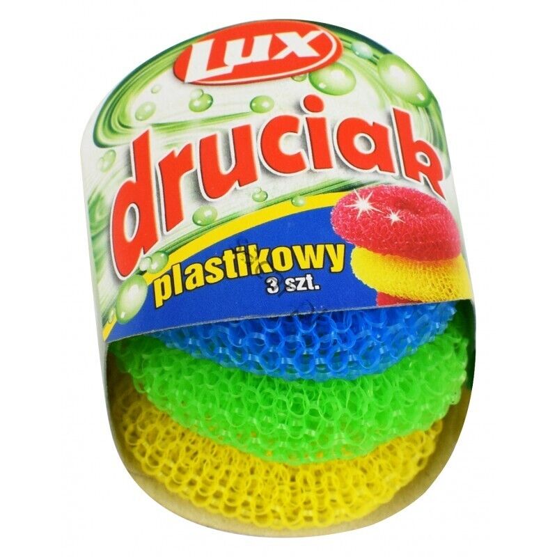 éponge à récurer en plastique 3 pièces LUX