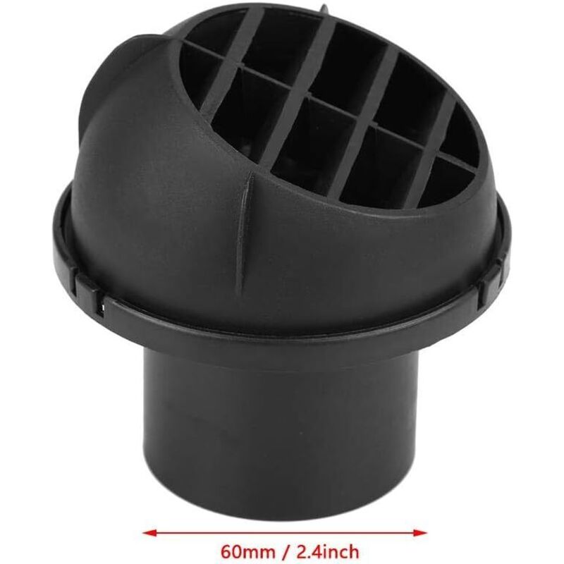 Sortie D'air Rotative 75 Mm Pour Chauffage Diesel - Compatible Eberspacher, Webasto, Propex - Noir