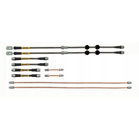 Kit Conduites De Frein 5M 3/16" Acier Cuivré + 10 Connecteurs - Voiture Camion Remorque