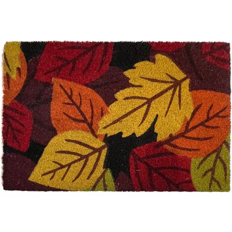 PAILLASSON NOIX DE COCO 40X60 CM PVC FEUILLES (1/2)