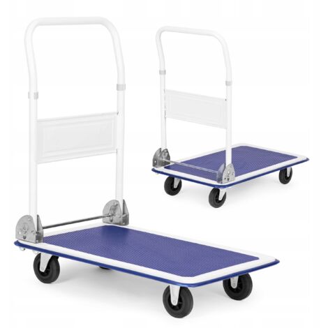Chariot à plateforme d'entrepôt 150 kg pliable manuel (1/5)