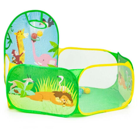 Tente à Balles Pliable Château Rose • Ma Petite Piscine