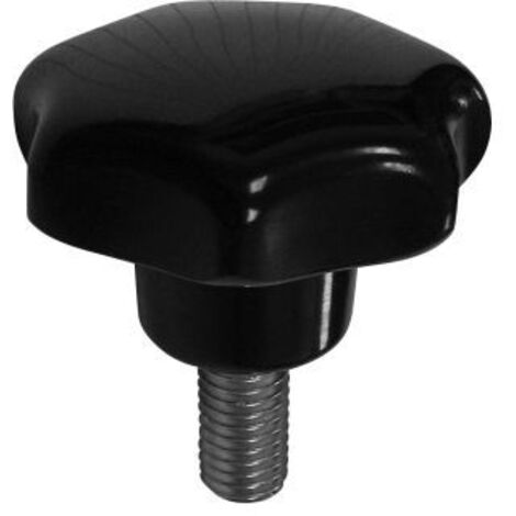 POIGNÉE EN BAKÉLITE AVEC GOUPILLE NOIRE M615MM DIN6336L - HS 092840 (1/2)