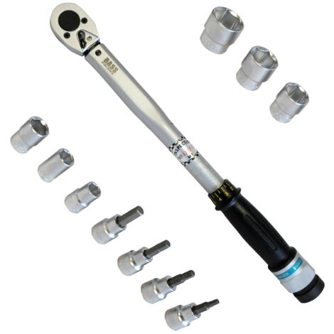 Clé dynamométrique 3/8", 20 - 110 Nm + douilles (1/5)