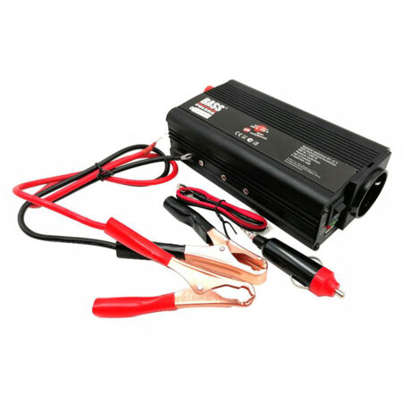 Convertisseur de tension 12 V - 230 V, sinus modifié, 600 W/1 200 W, noir (1/5)