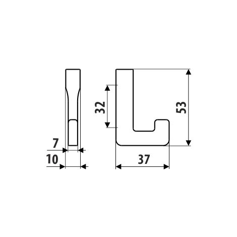 Cintre WP37, or brossé (1/2)