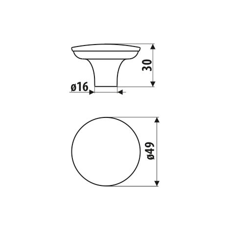 Bouton GX01, blanc, reste calme (1/2)
