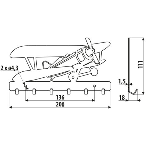 Cintre WS65, AVION, structure noire (1/3)