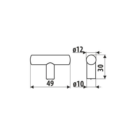 Bouton GS10, or satiné (1/2)