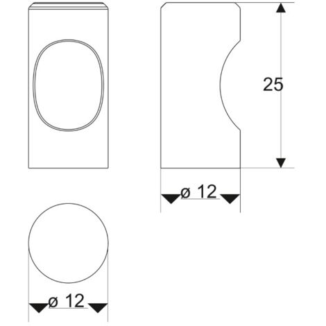 Bouton GS06, noir super mat (1/2)