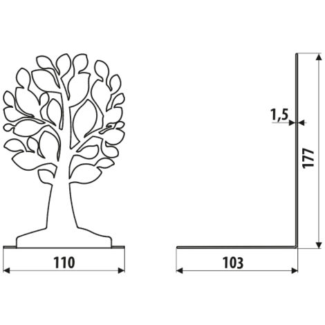 Support AD203, ARBRE, structure noire (1/3)
