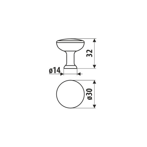 Bouton GU11, graphite (1/2)