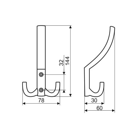 Cintre WP14, noir mat (1/2)