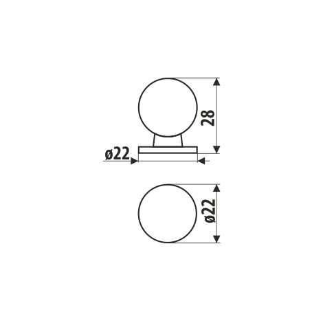 Bouton GN33, gris vert (1/2)