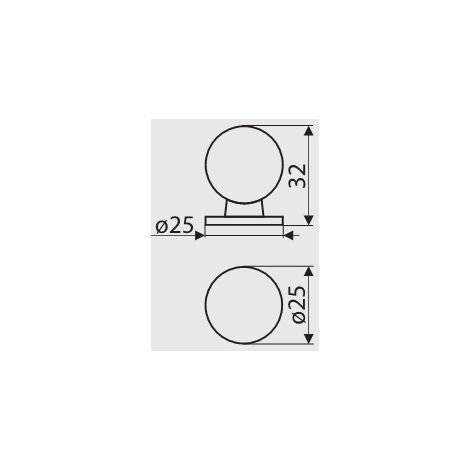 Bouton GN32, doré brillant (1/2)