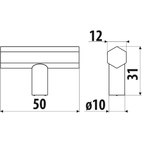 Bouton GS33, noir super mat (1/4)