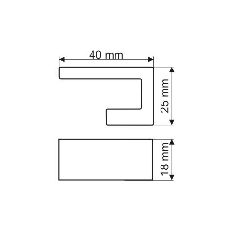 Bouton GS92, chrome satiné (1/2)
