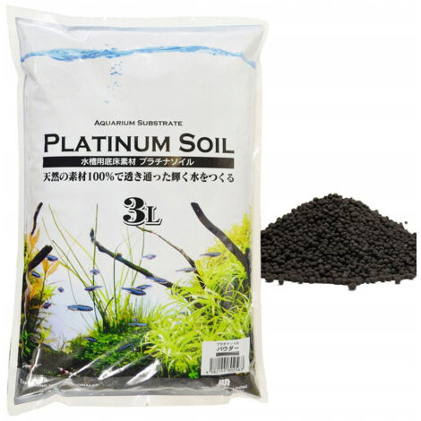 QualDrop PLATINIUM SOIL poudre noire 3L - substrat minéral pour la culture de plantes ornementales aquatiques (1/2)