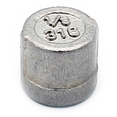 G1/8Embout tuyau rond femelle Capuchon d'obturation en acier inoxydable 316 (1/3)