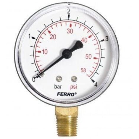 Novaservis Matériel de plomberie - Manomètre 63 mm 1/4" radial, 0-4 bar M6304R (1/2)