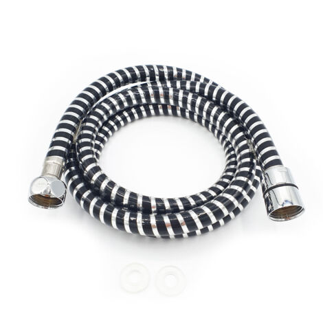 Plastique Chromé Flexible 15m Salle de Bains Tuyau Douche 1/2" x 1/2" (1/2)