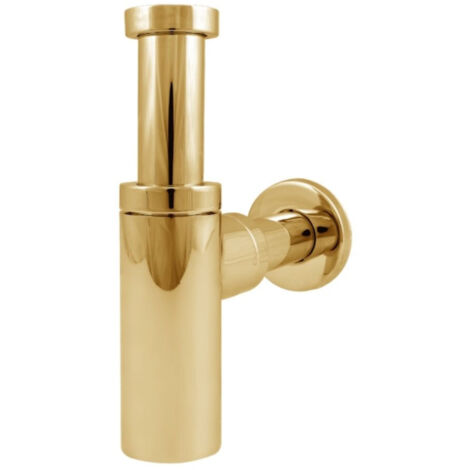 Siphon Lavabo Or Universelle Métal Bouteille (1/3)