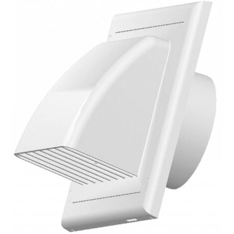 Couvercle d'échappement pour conduit rond, diamètre 100 mm, blanc