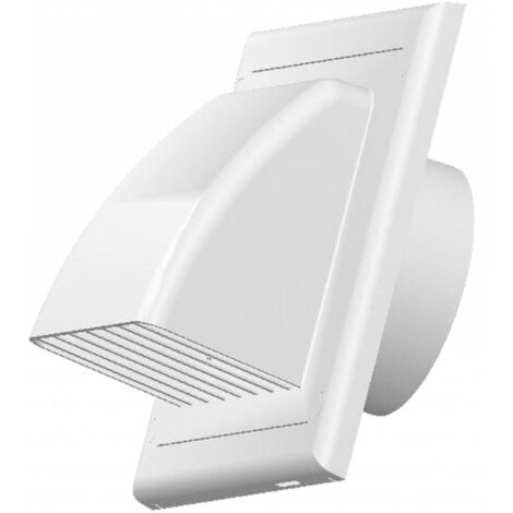 Couvercle d'échappement pour conduit rond 125 mm – Plastique blanc – Pour conduits de ventilation – Sortie de toit – Awenta