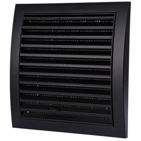 Grille de ventilation noire 100mm – Conduit anti-insectes pour intérieur et extérieur – Installation facile sans cadre – Przybysz (1/2)
