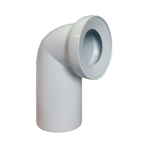 110mm 90deg angle Blanc salle de bains wc tuyau d'eau de toilette raccord (1/2)
