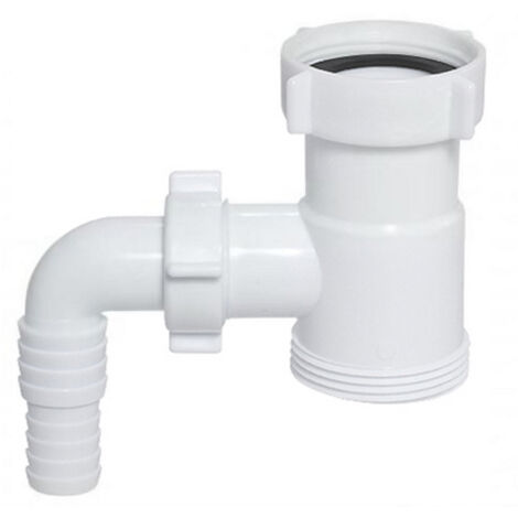 Raccord d'égout 6/4' avec entrée pour lave-vaisselle – Matériau plastique – Compatible siphon et machine à laver – Aniplast (1/2)