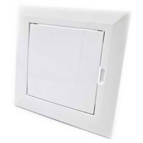 Vents – Trappe de visite 100x100mm en plastique ABS blanc – Montage sans vis – Convient pour espaces humides – Accès rapide plomberie et électricité