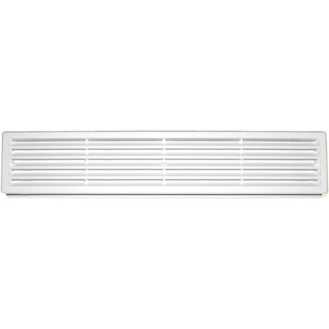 430x76mm Blanc Interne Porte Plastique Grille Ventilation Rectangle Évent (1/2)