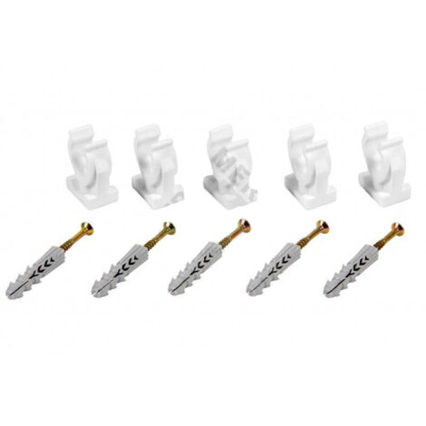 5x 28mm ouvertes de colliers se enclenchent dans support unique clip plastique (1/2)