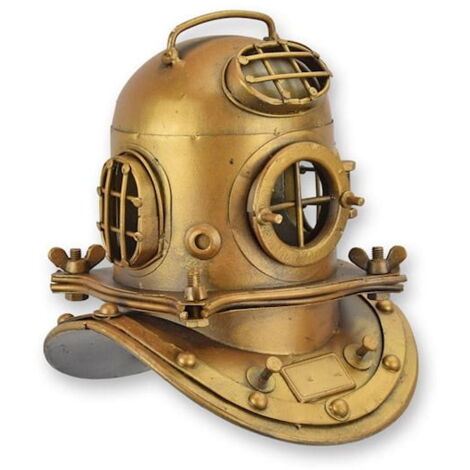 Schaphandrier Taille de Bureau, Style Antique, Marine Plongée Casque en Laiton et en Cuivre. 18 cm, 1,40 kg