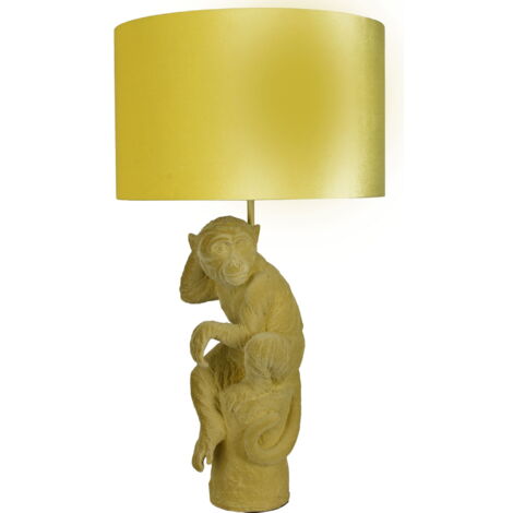 Lampe de chevet jungle vert anis singe.- luminaire enfant bébé