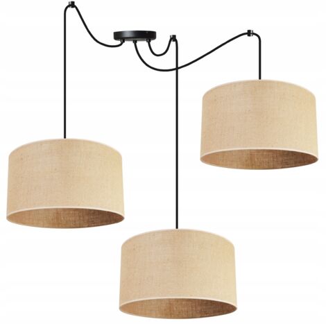 LAMPE SUSPENDU PLAFOND LUSTRE ABAT-JOUR 35 CM ARAIGNÉE (1/5)