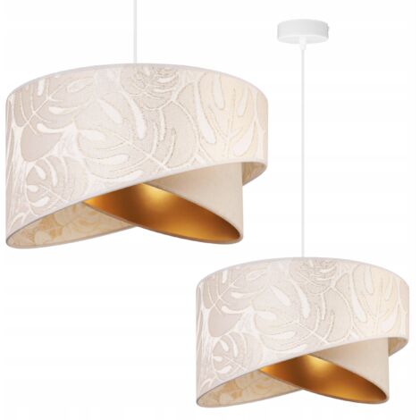 LAMPE SUSPENDU PLAFOND ABAT-JOUR FEUILLES INCLINÉES 45 cm (1/5)